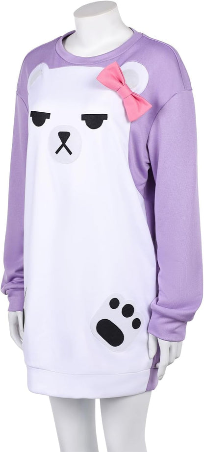 Huntr/x Cosplay Mira Pajamas – Purple Bear Hoodie for Women